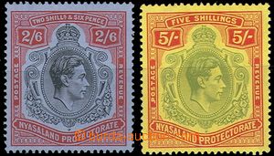 54654 - 1938 Mi.66-67, George VI., values 2,6Sh and 5Sh, from that M