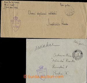 54754 - 1945 2x letter from members Czechosl. brigade from West Bohe