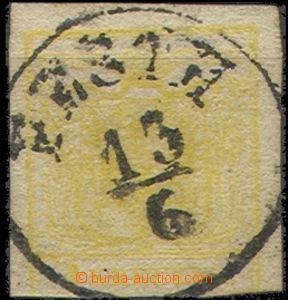 55398 - 1850 Mi.1, type I., HP, almost complete postmark Pesth/ 13.6