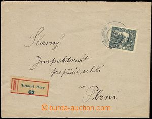 55425 - 1919 Reg letter with Pof.18, wide margins, CDS Stříbrné M