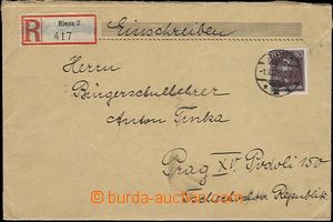 55446 - 1928 R dopis do ČSR vyfr. zn. Mi.397, jednoznámková frank