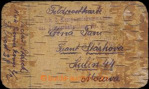 55652 - 1915 BIRCH BARK CARD  K.u.K.. 2. Kompagniekommando des Pioni