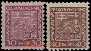 55788 - 1929 Pof.252x + 253x  Coat of arms, both parchment paper, č