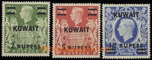 55856 - 1948 přetiskové známky Jiří VI., koncové hodnoty, pěk