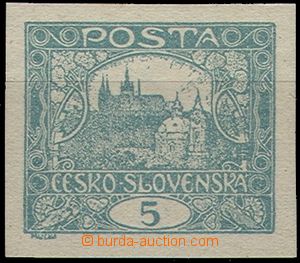56052 -  Pof.4 IIp, 5h blue-green, pos. 37, plate 1, bar type II., e