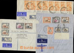 56168 - 1948-52 comp. 4 pcs of Reg and airmail letters sent to Czech