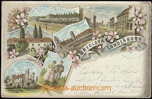 56184 - 1898 Břeclav (Lundenburg) - lithography, railway-station; l
