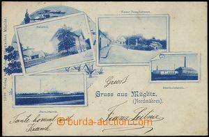 56201 - 1900 Mohelnice (Müglitz) - 4-views, railway-station, sugar-
