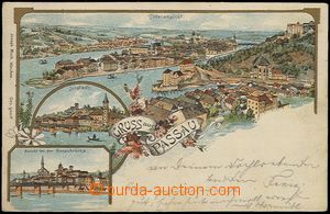 56230 - 1900 Passau - lithography; long address, Us, good condition