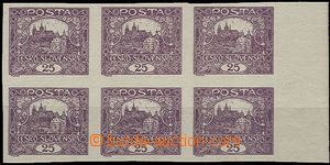 56362 -  Pof.11, block of 6 with R margin and vertical joined bar ty