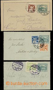 56456 - 1919-22 CZL1, comp. 3 pcs of from II., IV. and V. postal rat