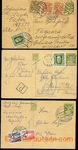 56470 - 1925-26 CDV28, comp. 3 pcs of addressed abroad, 1x to German