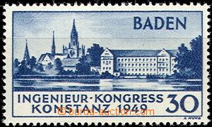 56482 - 1949 FRANZÖSISCHE ZONE/ BADEN  Mi.46 Kongres, pěkná