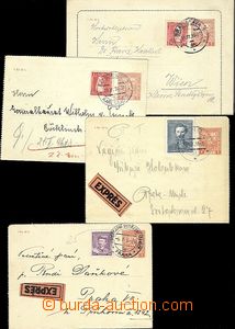 56648 - 1931-38 CZL2 Coat of arms, comp. 4 pcs of, all uprated, 2x a