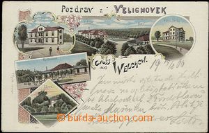 56979 - 1900 Velichovky - litografická koláž, restaurant; DA, pro