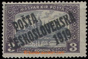 57106 -  Pof.116 3 Koruna Parliament, stamp. light decetrovaná, lig