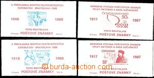57132 - 1987-88 4 pcs of stamp-booklet issued Pofisem Bratislava, 2x