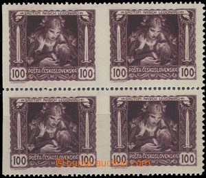 57185 -  Pof.31B, block of four with omitted vertical perf L and in 