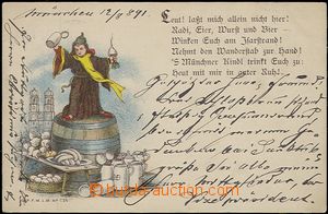 57204 - 1891 München (Munich) - advertising beer lithography; long 