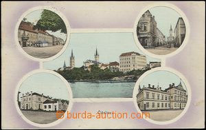 57462 - 1913 Čáslav - 5-views collage; Us, pulled-down stamp, othe