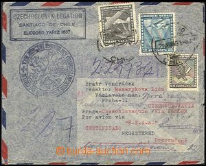 57491 - 1946 air-mail letter sent from Czechoslovak embassy in/at Sa