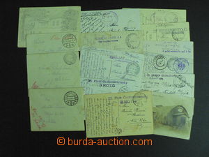 57503 - 1919-38 FIELD POST  selection of 16 pcs of, 11x postcard fro