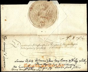 58134 - 1613 complete folded letter from emperor Matyáše, on rever