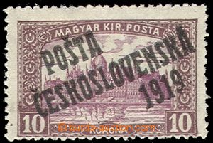 58225 -  Pof.118, overprint T. II, stamp. off center, without expert