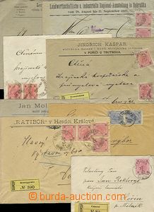 58434 - 1892-97 comp. 8 pcs of mainly commercial R letters with issu