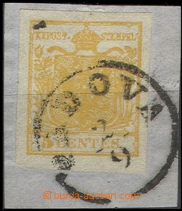 58500 - 1850 LOMBARDY-VENETO  Mi.1, dark yellow, very wide margins, 