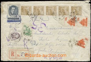 58561 - 1953 Reg and airmail letter incl. content sent from member C