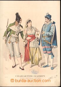 58583 - 1895 Charakter Masken/ Der Beobachter, lithography format A3
