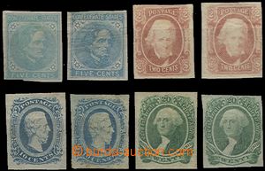 58769 - 1861-62 CONFEDERATE STATES, General Issues comp. 8 pcs of st