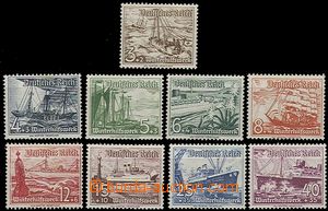 58795 - 1937 Mi.651-659 Winter relief - ships, mint never hinged, c.
