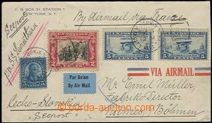 58810 - 1929 airmail letter to Czechoslovakia with multicolor franki