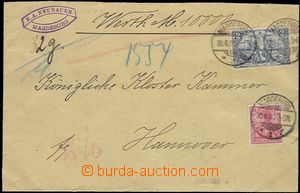 58873 - 1900 cenný dopis na 10.000M, vyfr. zn. 2M, Mi.64II, 56, DR 