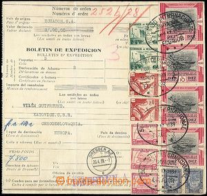58896 - 1939 larger part international parcel dispatch-note sent fro