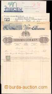 58942 - 1887-1947 comp. 4 pcs of decorated stamped invoices firm (Vo