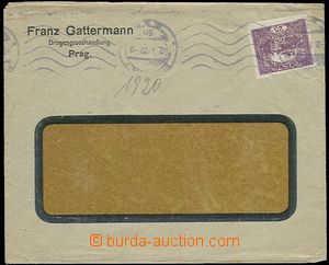 59012 - 1920 firemní okénkový dopis, vyfr. zn. Pof.11, známka s 