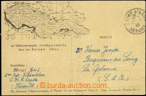 59055 - 1940 předtištěný lístek pro PP, DR Camp d'Agde/ Herault