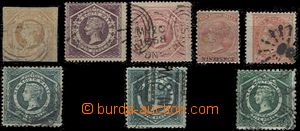 59096 - 1854-82 comp. 8 pcs of stamp. Mi.19b, 27C, 30aC (clear), 50,
