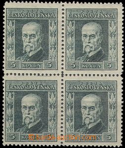 59246 - 1925 Pof.193A T. G. Masaryk, block of four, high size, verti