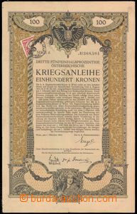 59271 - 1915 obligation on/for 100 Koruna Third Austrian war loan wi