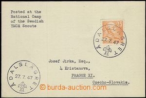59296 - 1947 SKAUTING  lístek do ČSR zaslaný z tábora národníh