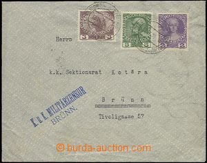 59372 - 1915 dopis vyfr. smíšenými emisemi Jubilejní Mi.140+142 