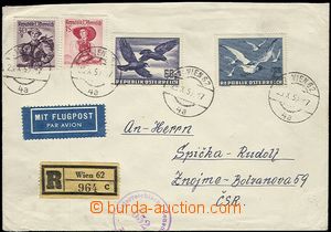 59710 - 1950 R + airmail letter to Czechoslovakia with Mi.900, 911, 