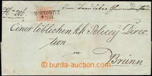 59714 - 1854 folded letter with issue I 3 Kreuzer, Mi.3 HP with very