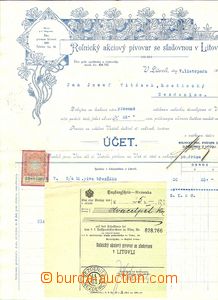 59743 - 1905 účet Rolnického akciového pivovaru v Litovli s deko