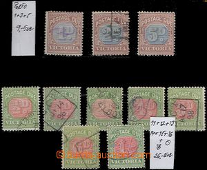 60430 - 1890-95 selection of postage-due stamps Mi.1+3+5, 11-16, 18,
