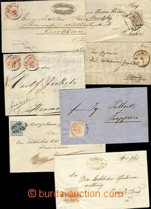 61459 - 1850-?? comp. 7 pcs of folded letters or cover, various rate